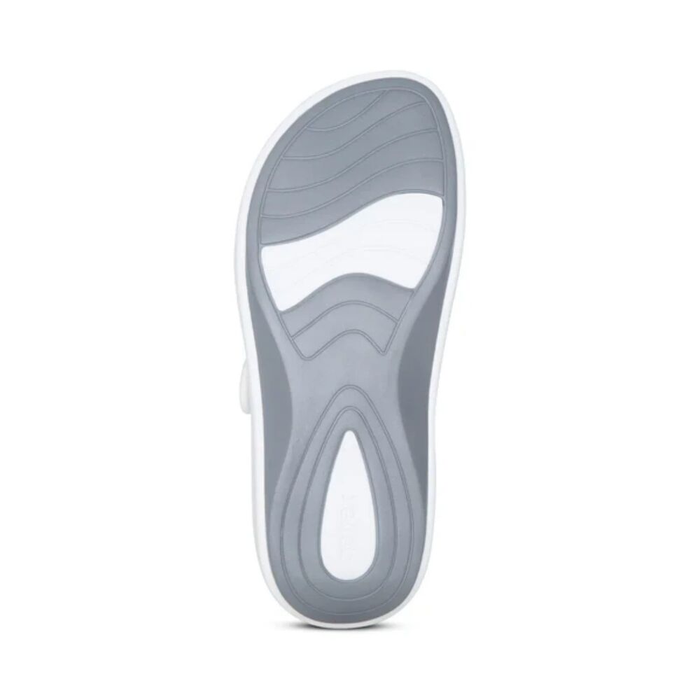 NEW Aetrex Women Janey Pearly White Water Friendly Slide Sandals - Picture 5 of 9